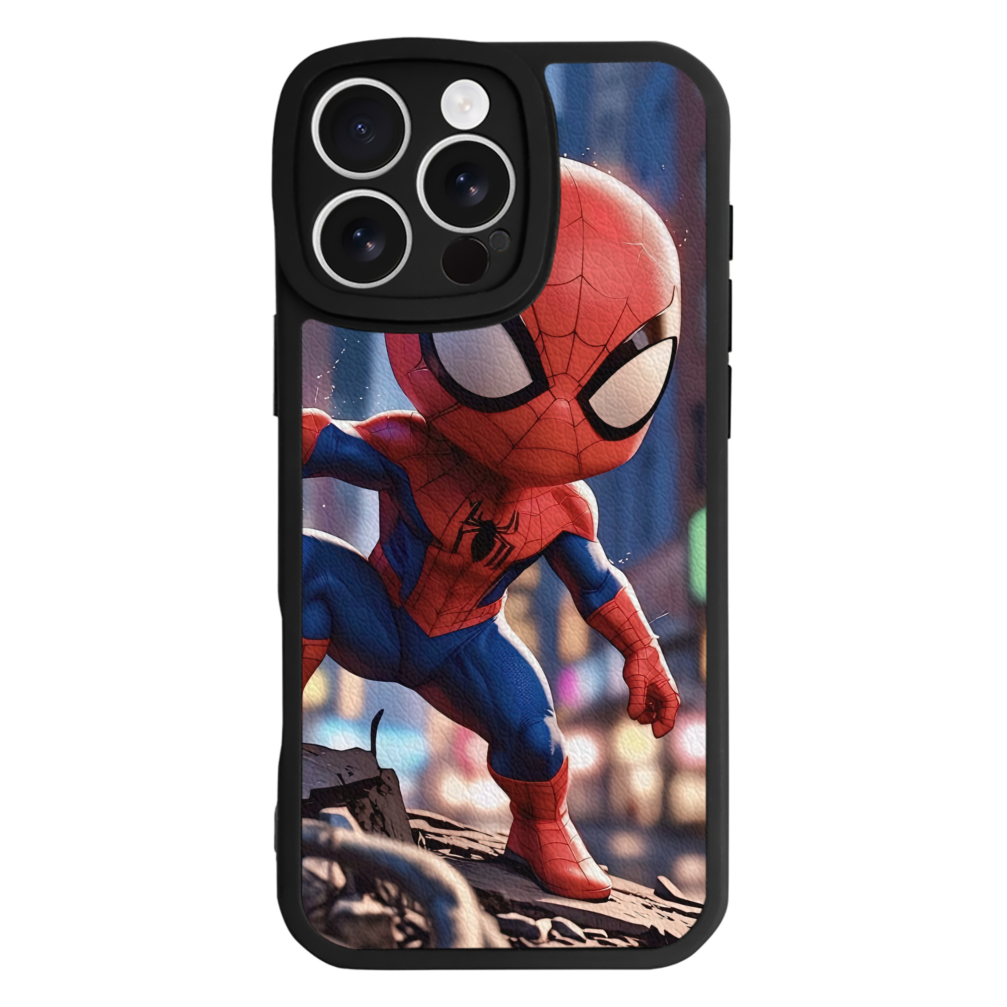 Spider Man スパイダーマン 【iPhone 16シリーズ対応】シリコンスマホケース（レザー調） 材質：シリコン